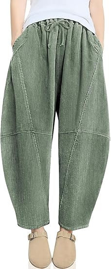 Damen High-Waist Freizeithose Kordelzug Beige