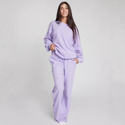 Damen Freizeit-Set Waffelstruktur Bequem Norvielle - Norvielle