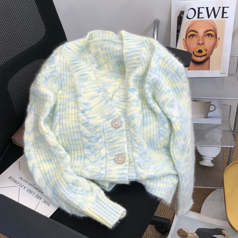 Damen Strickjacke Kuschelig Zopfmuster Edle Knöpfe Norvielle