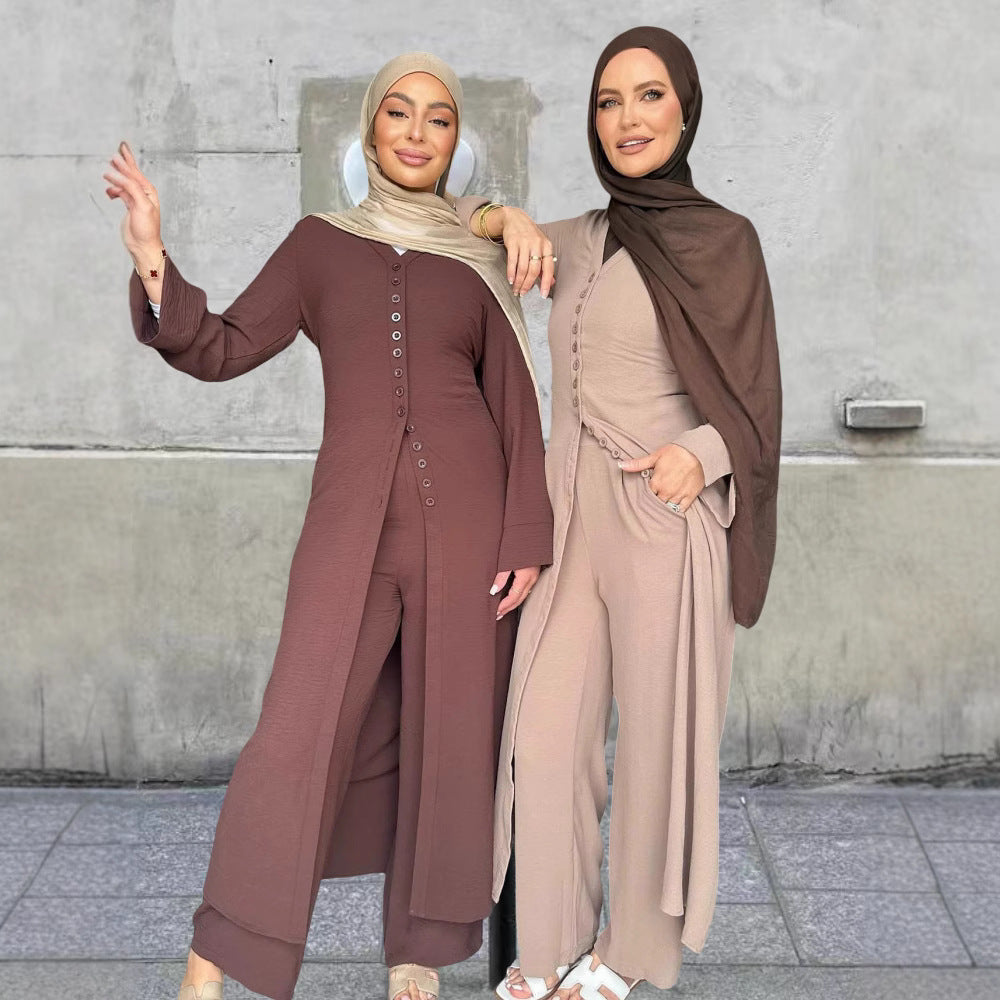 Damen Jumpsuit Elegant Knopfdesign Weites Bein Norvielle