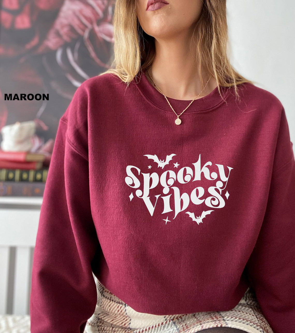 Damen Sweatshirt Halloween-Design Bequem