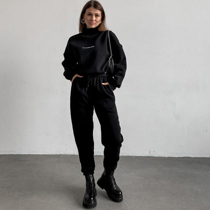 Damen Sweatset Hochkragen Weite Ärmel Norvielle