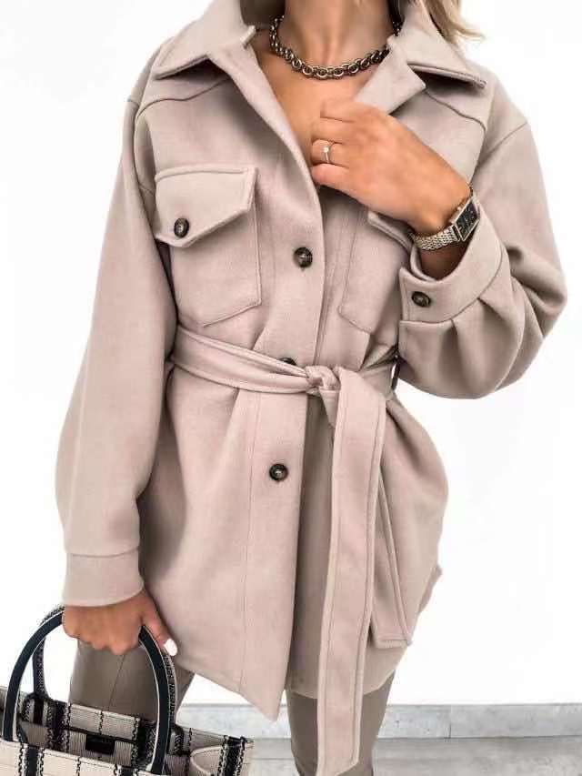 Damen Jacke Lässiger Schnitt Mit Taschen Norvielle