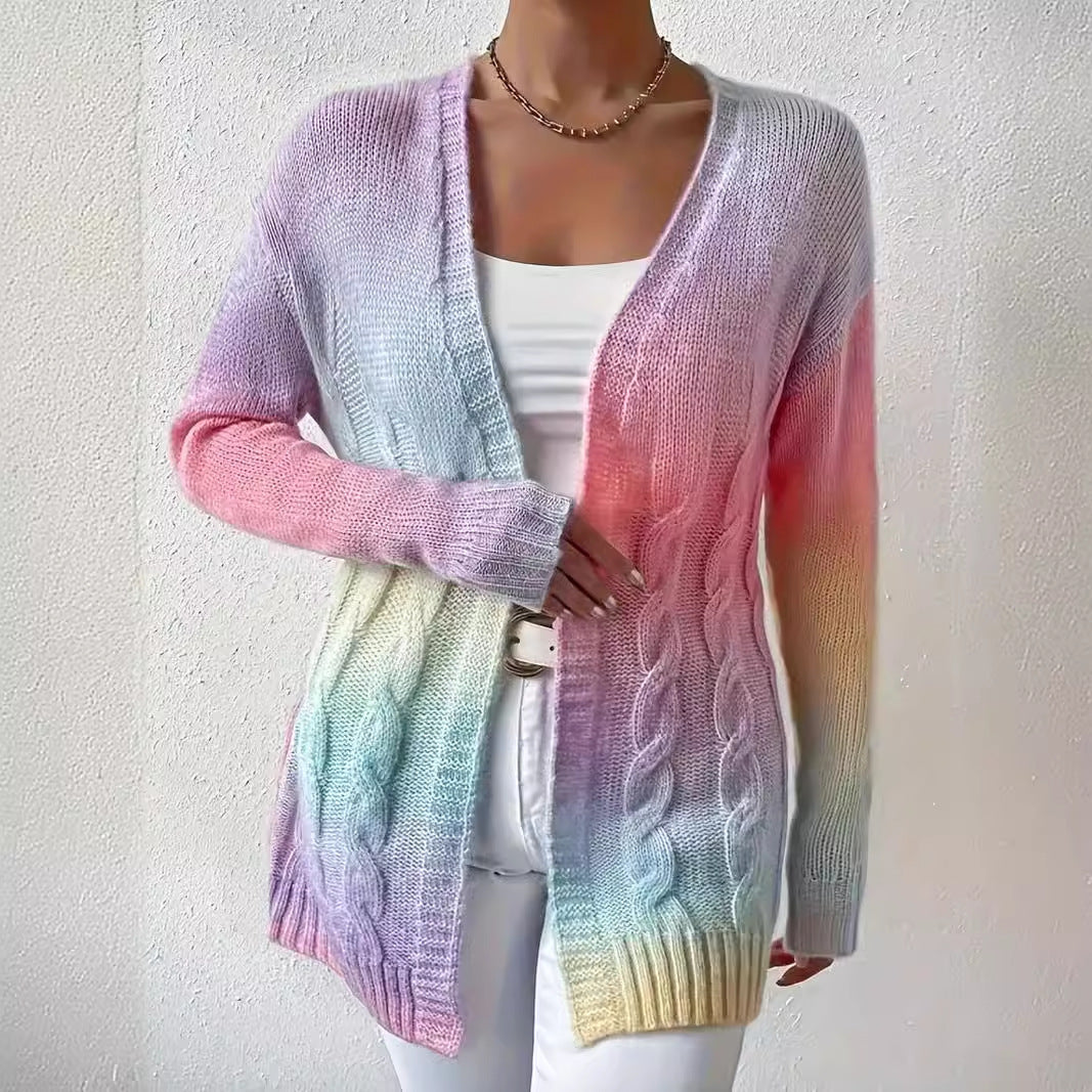 Damen Strickjacke Farbverlauf Norvielle - Norvielle