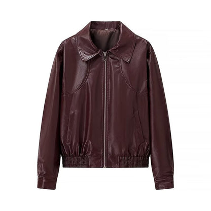 Damen Lässige Jacke Elastisch Mit Hochschließendem Kragen
