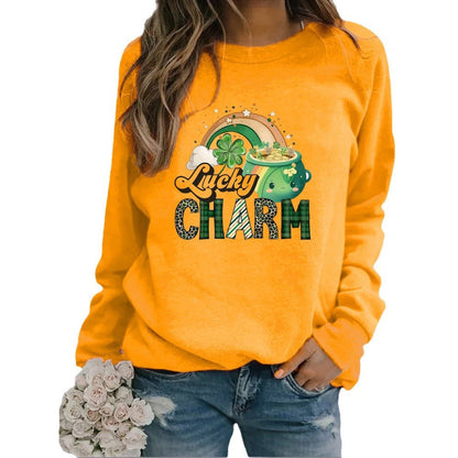 Damen Sweatshirt Glücks-Motiv Norvielle