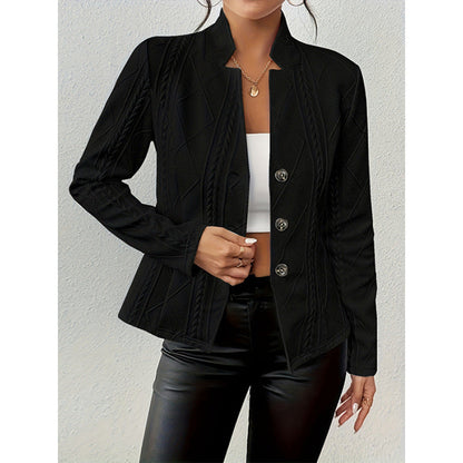 Damen Strickjacke Knopfverschluss Norvielle