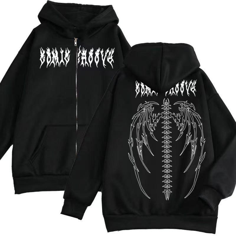 Damen Kapuzenjacke Gothic-Design Bequem Norvielle