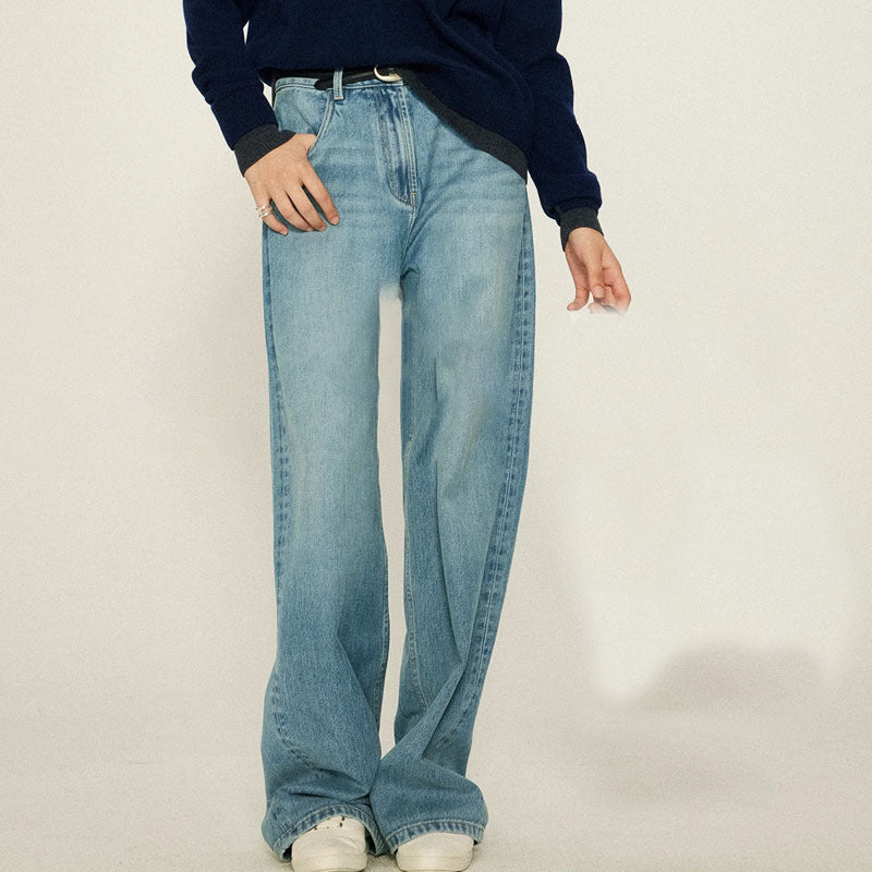 Damen High-Waist Bootcut-Jeans aus Denim