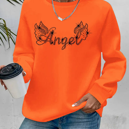 Damen Sweatshirt Glitzernd Lässig Norvielle