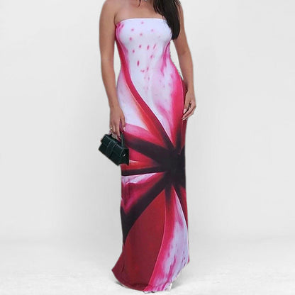 Damen Langärmliges Kleid Blumendesign Norvielle