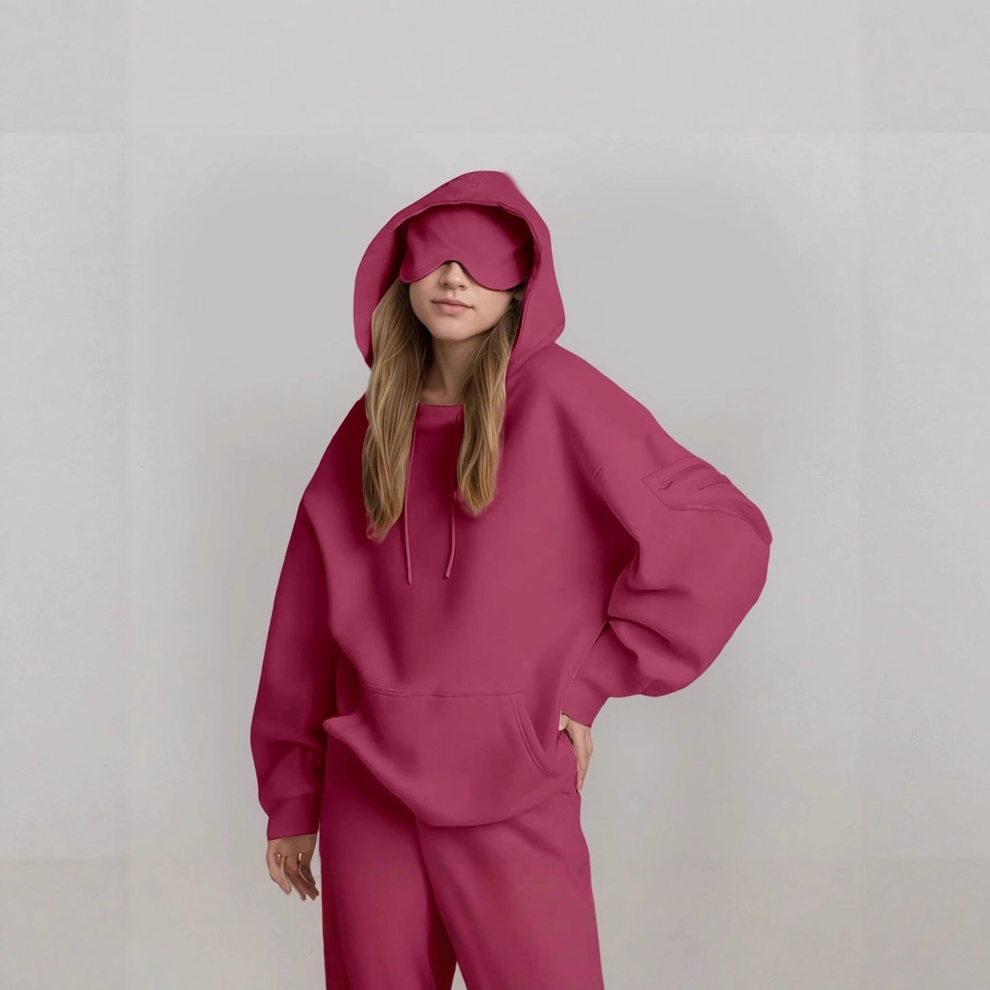 Damen Kapuzenpullover mit Schlafmaske Norvielle