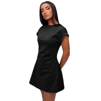 Damen T-Shirt-Kleid Lässig Baumwolle