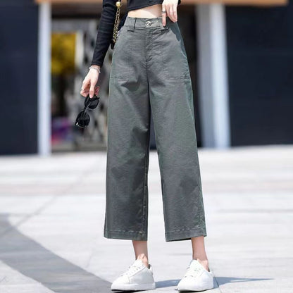 Damen Weite Hose Hochtaillierter Bund Norvielle