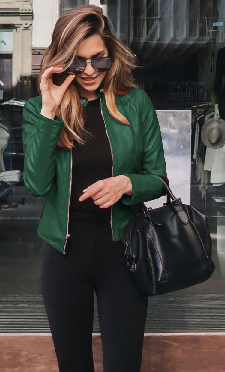 Damen Bikerjacke Leder