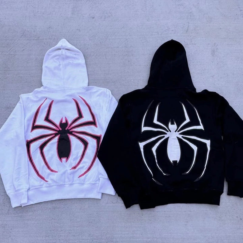 Damen Kapuzenpullover Spinnenmotiv Norvielle