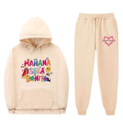 Damen Sweatshirt Jogginghose Set Bunt Norvielle