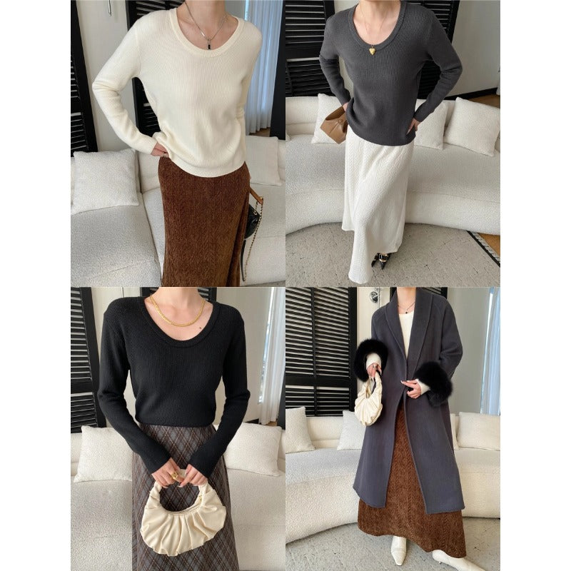 Damen Feinstrickpullover V-Ausschnitt Länge Langärmelig Norvielle