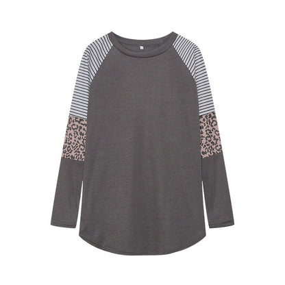 Damen Langarmshirt Tiermuster Streifen Norvielle