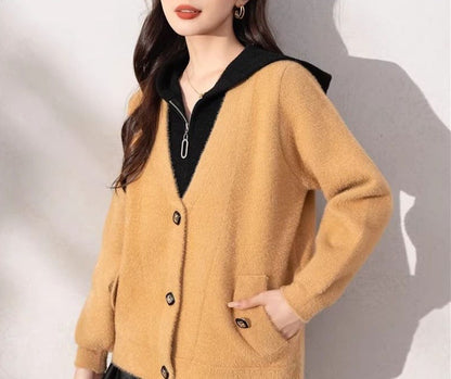 Damen Strickjacke Edle Knöpfe Norvielle