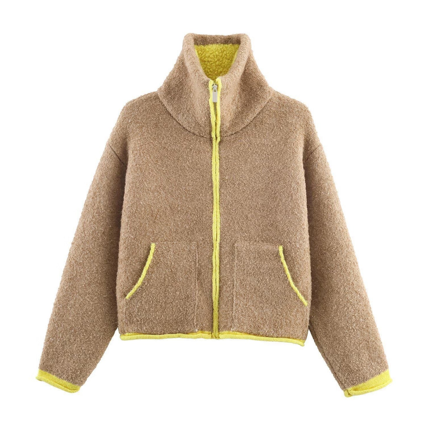 Damen Fleecejacke Modern Reißverschluss Taschen Norvielle