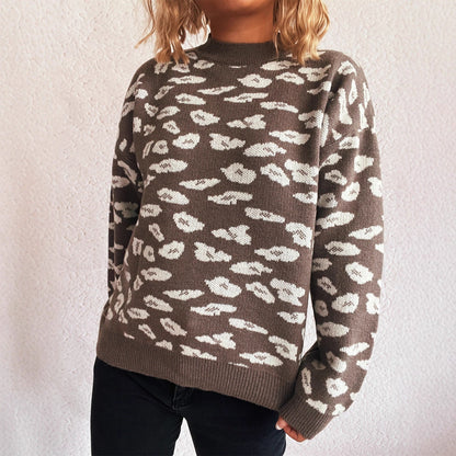 Damen Strickpullover Tiermuster Lässig Norvielle