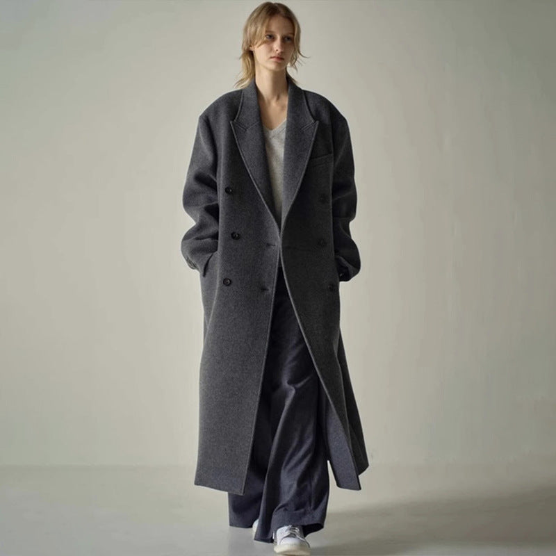 Damen Wollmantel Übergroß Elegantes Design Norvielle - Norvielle