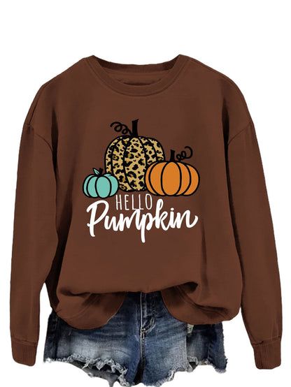 Damen Sweatshirt Herbstmotiv Lässiger Schnitt Norvielle