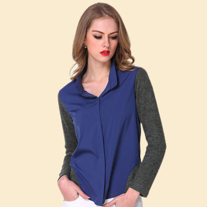 Damen Langarmshirt Sportlich Mit Seitentaschen Norvielle