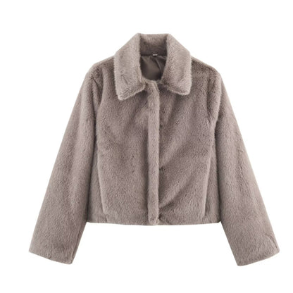 Damen Kunstpelzjacke Kuschelig Norvielle