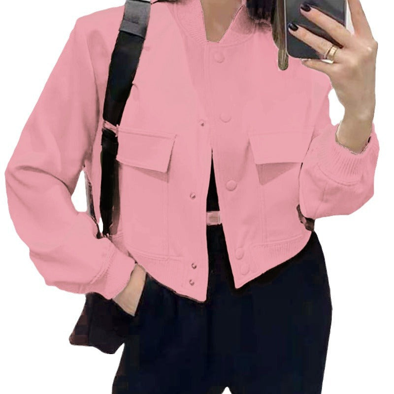 Damen Bomberjacke Kunstdruck Norvielle