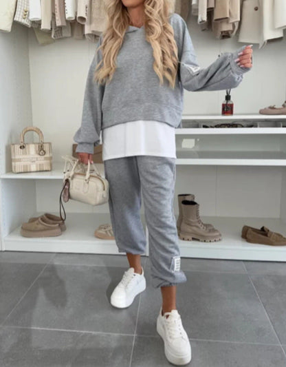 Damen Hoodie-Set Elastischer Bund Voluminöse Ärmel Norvielle