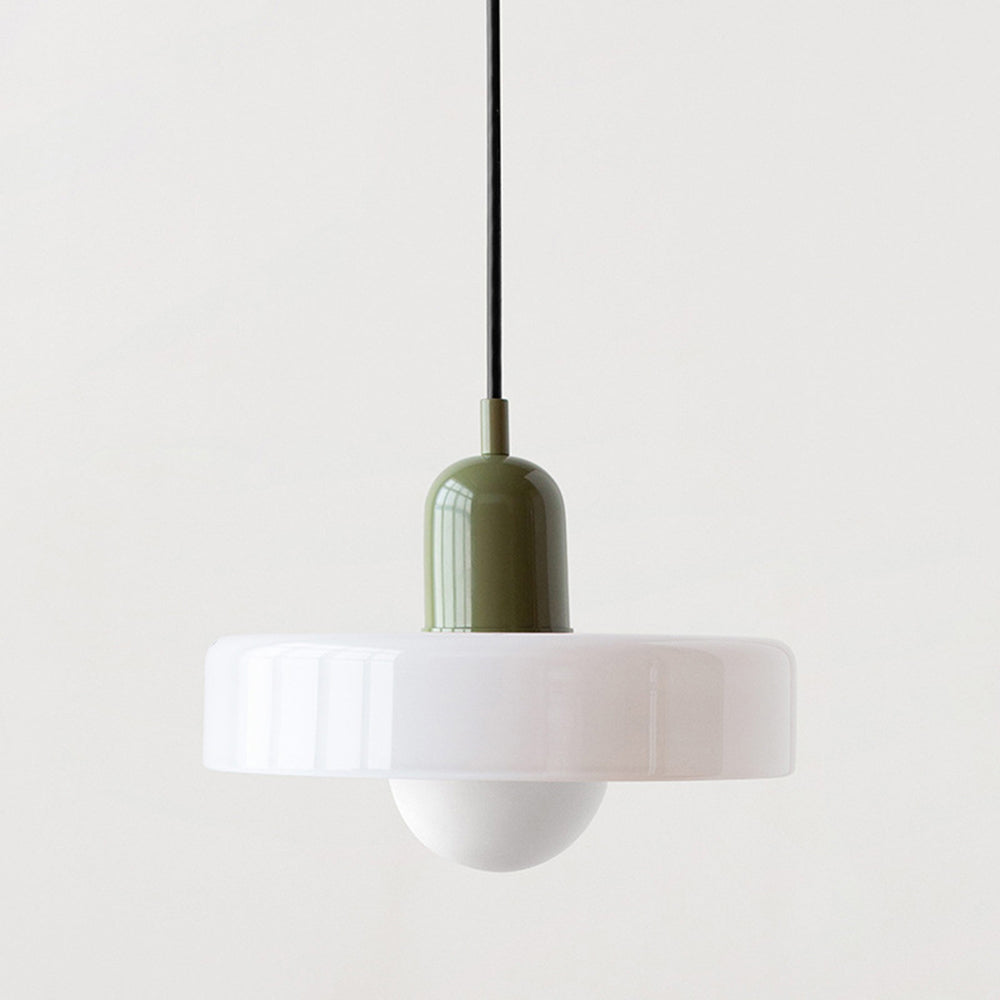Bauhaus Pendelleuchte Farbiges Glas
