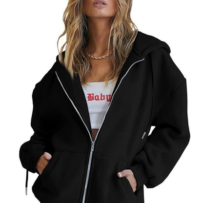 Damen Oversized Kapuzenjacke mit Taschen Norvielle - Norvielle