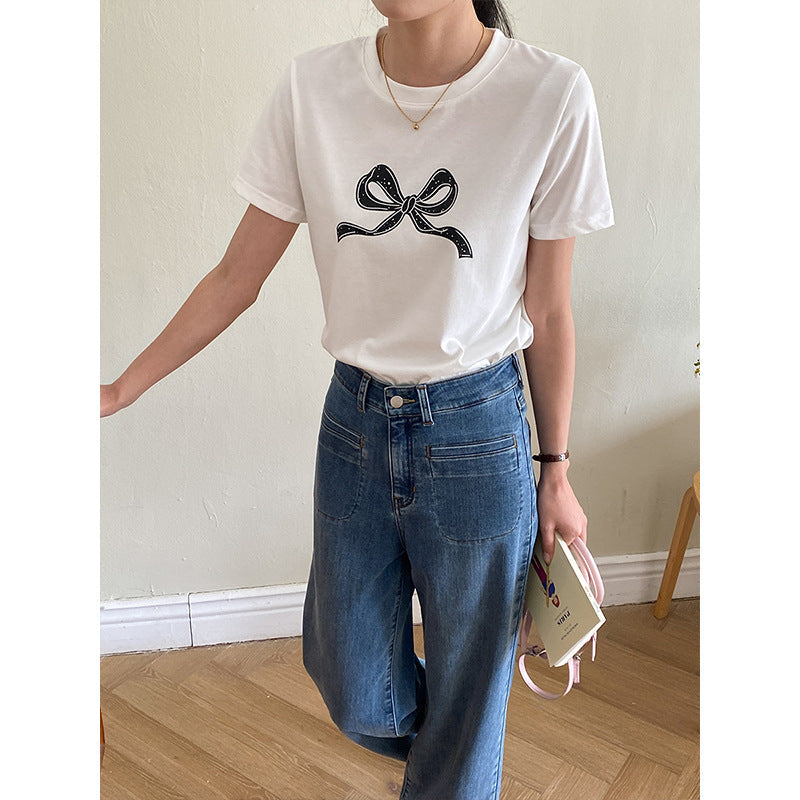 Damen High-Waist Jeans Weit Norvielle