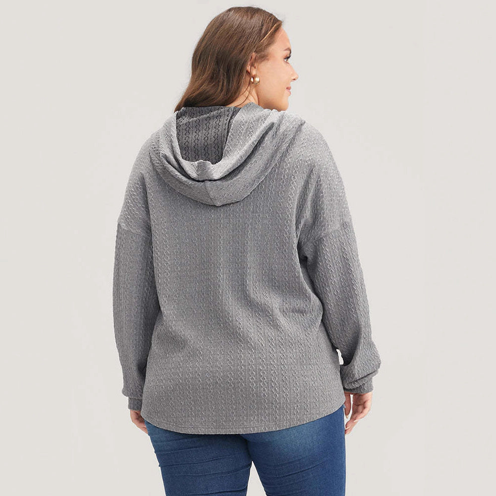 Damen Kapuzenpullover Strukturiertes Design Norvielle