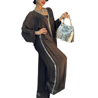 Damen Jumpsuit Luftig Elegant Glitzernd Norvielle