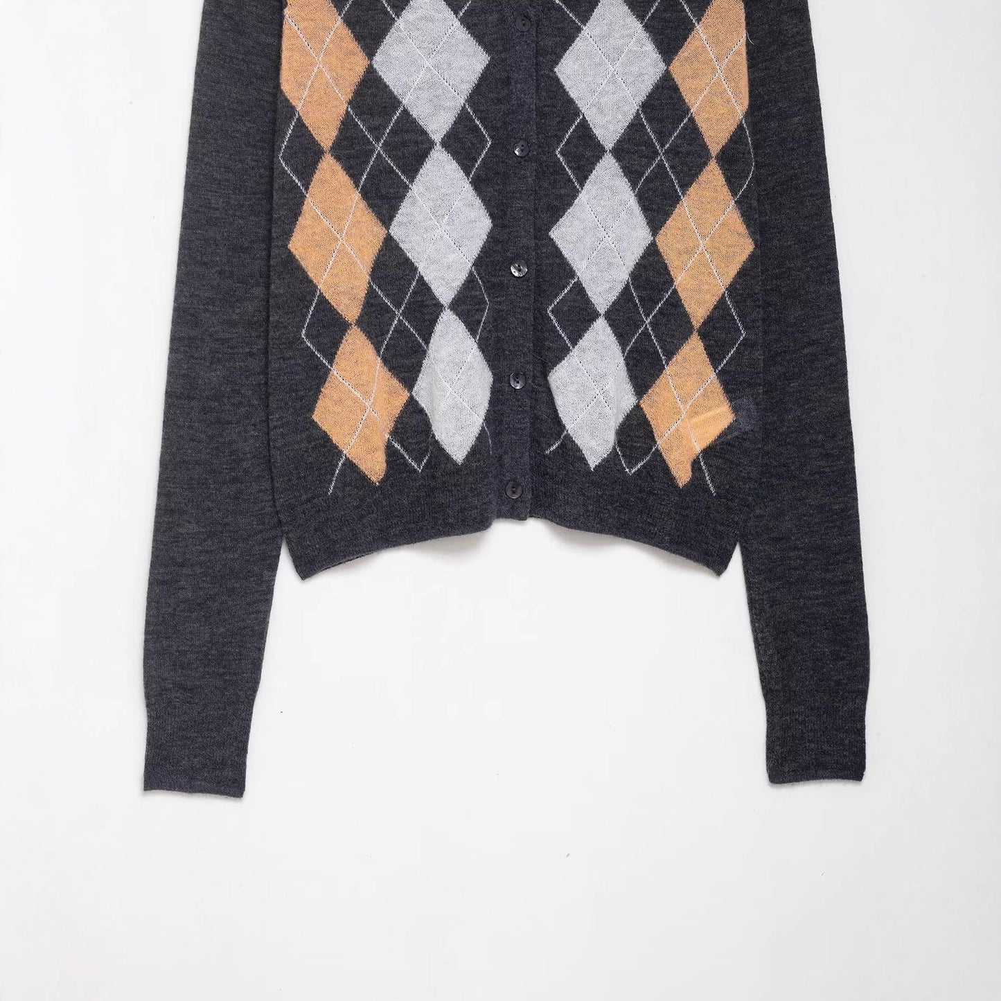 Damen Strickjacke Klassisches Karomuster Norvielle
