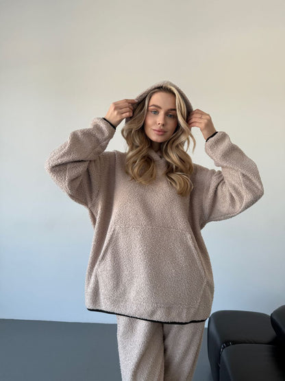 Damen Kuschelhülle mit Kapuze und Taschen