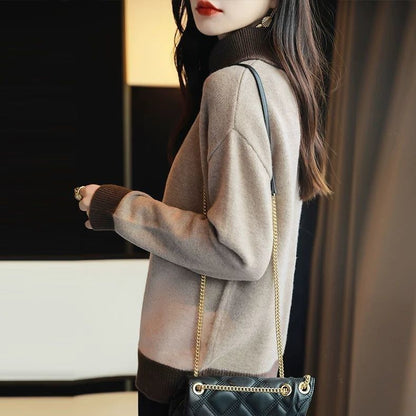 Damen Pullover Stehkragen Norvielle