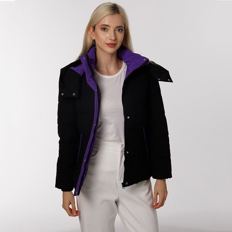 Damen Winterjacke Gesteppt Wendbar Praktische Taschen Norvielle