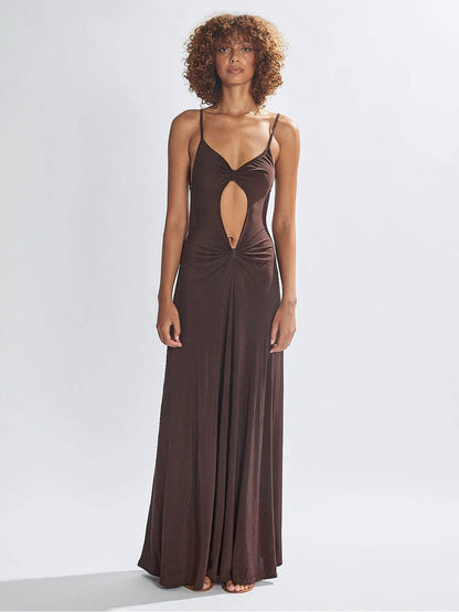 Damen Maxikleid mit Cut-Out-Design Weich