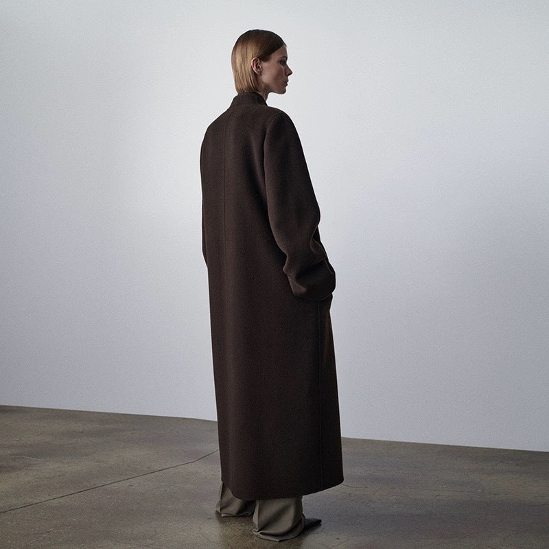Damen Trenchcoat Wollmix Oversized