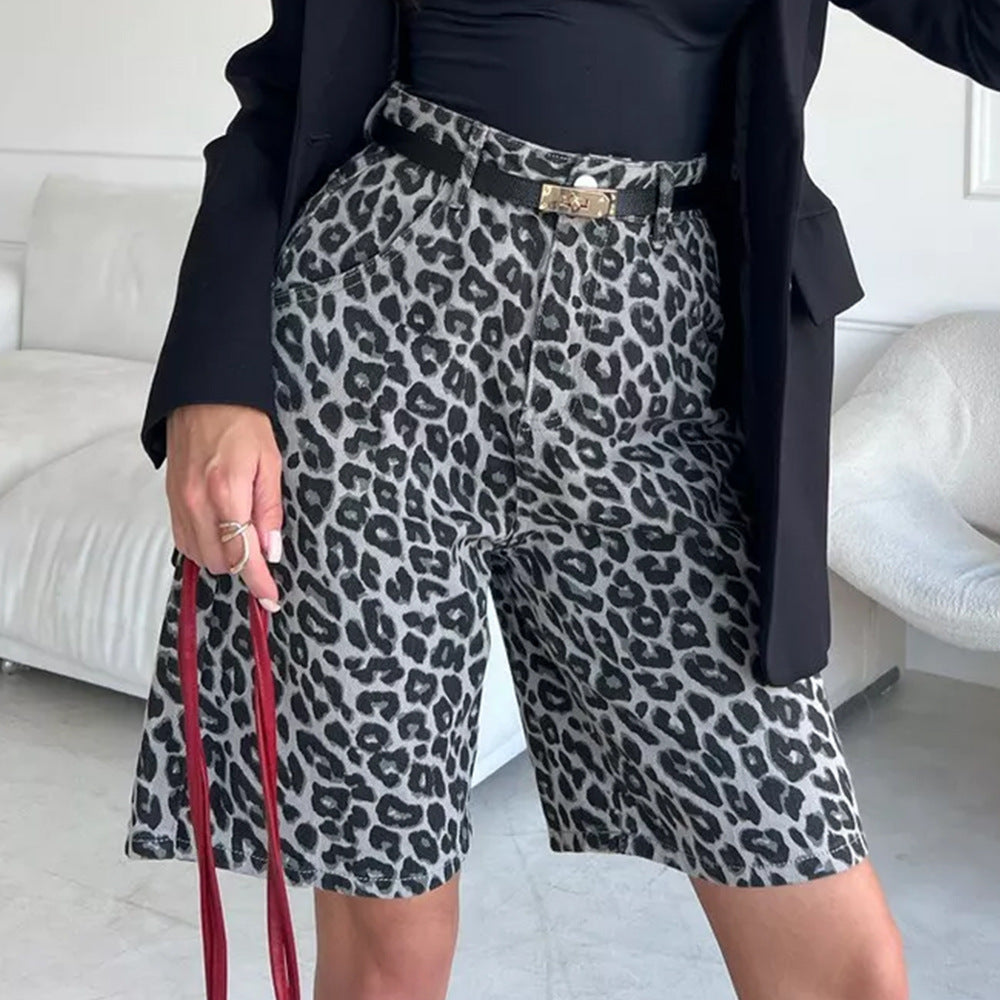 Damen Leoparden-Shorts Norvielle