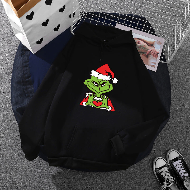 Damen Kapuzenpullover Grinch Motiv Norvielle