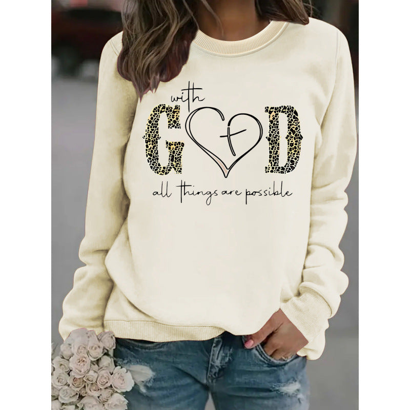 Damen Sweatshirt Kreatives Modedesign Motivierende Botschaft Grau