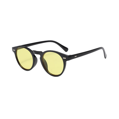 Herren Runde Sonnenbrille Polarisiert UV-Schutz