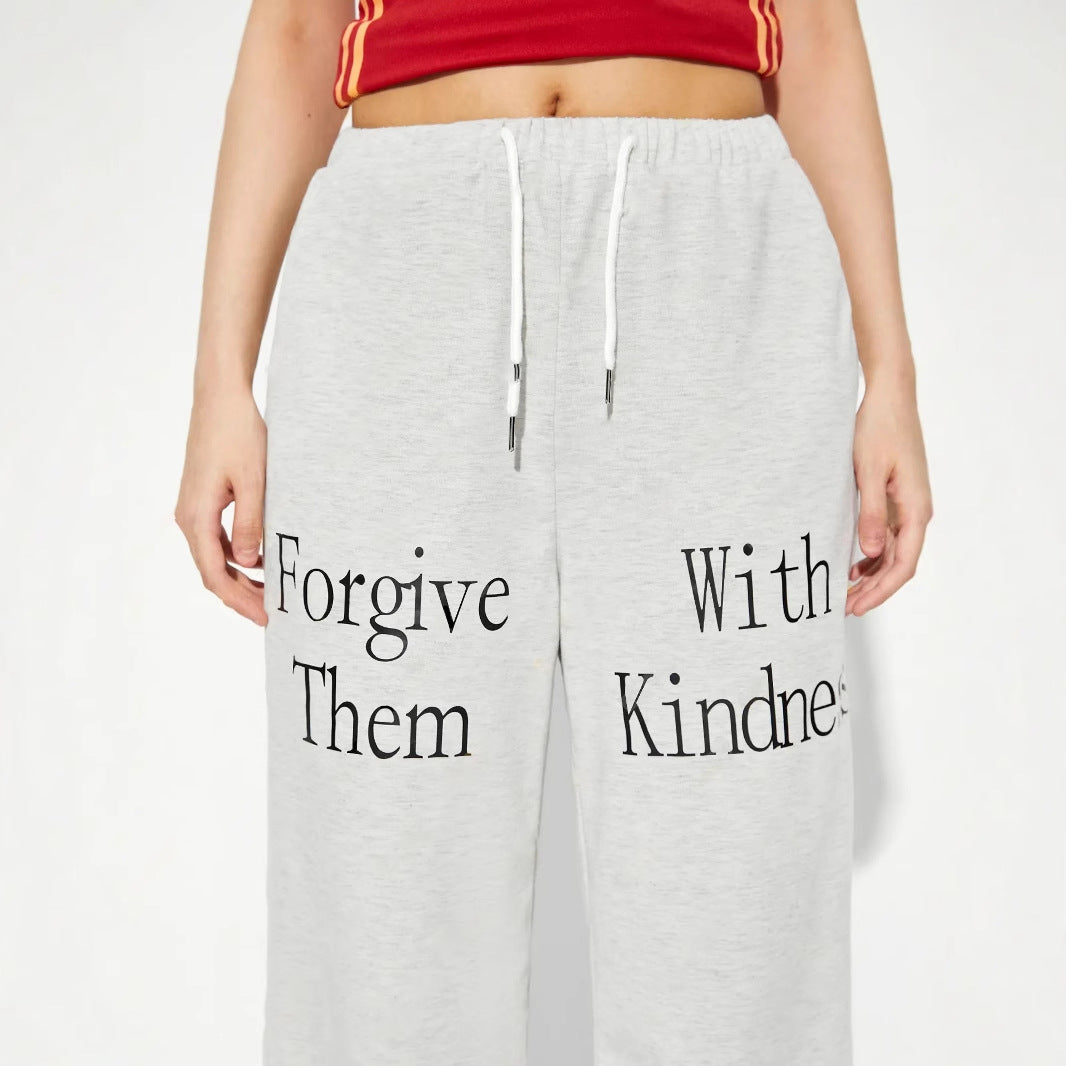 Damen Jogginghose Elastischer Bund Grafisches Print