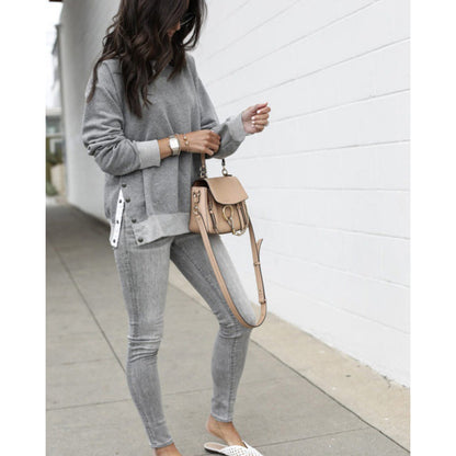 Damen Oversized Pullover Sportlich Norvielle