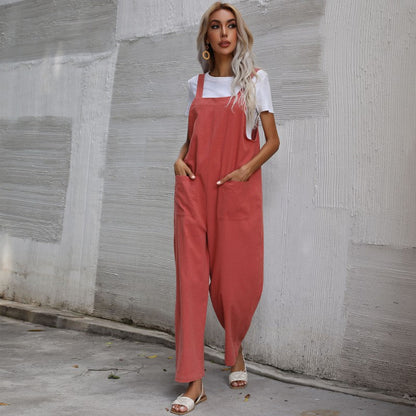 Damen Latzhose Bequem Mit Taschen Norvielle